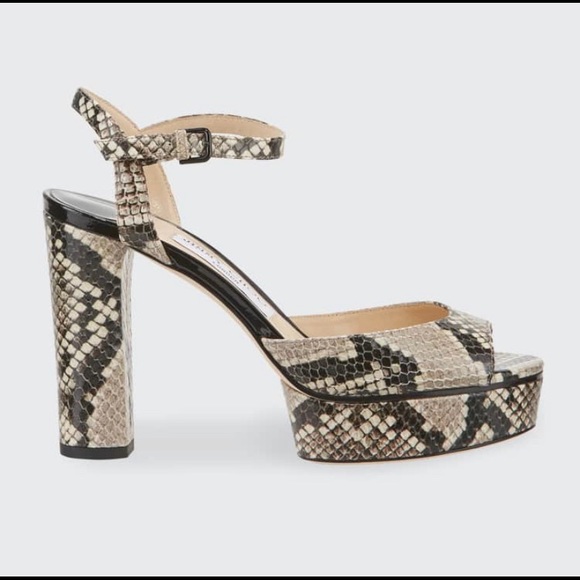 Jimmy Choo Shoes - JIMMY CHOO snake print leather shoes.